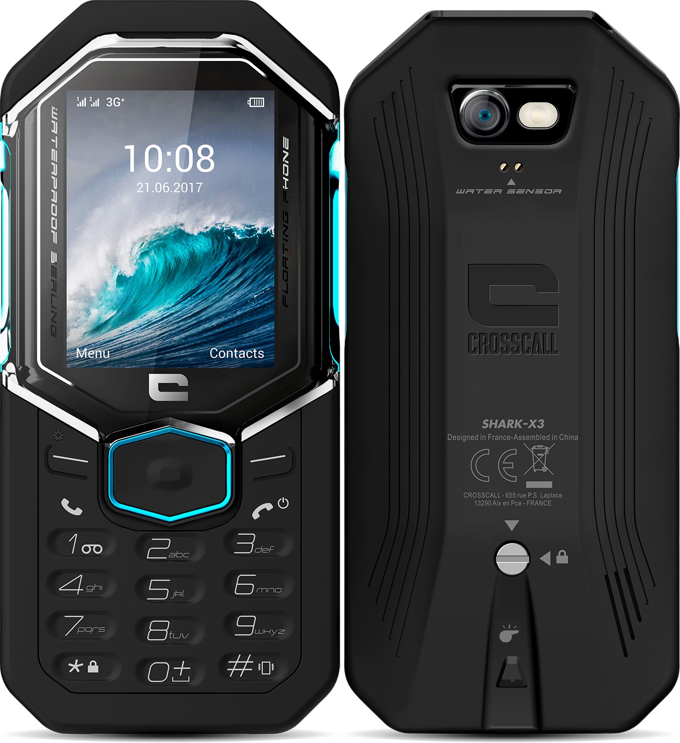 Téléphone Shark X3 Crosscall Noir