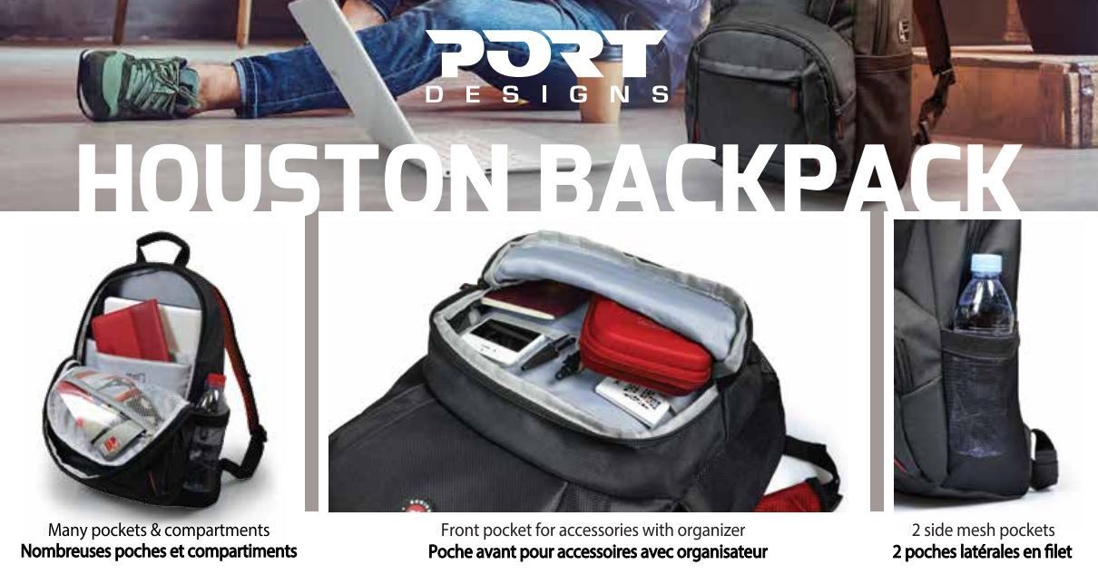 PORT DESIGNS Sac à Dos Houston BackPack - 15.6''