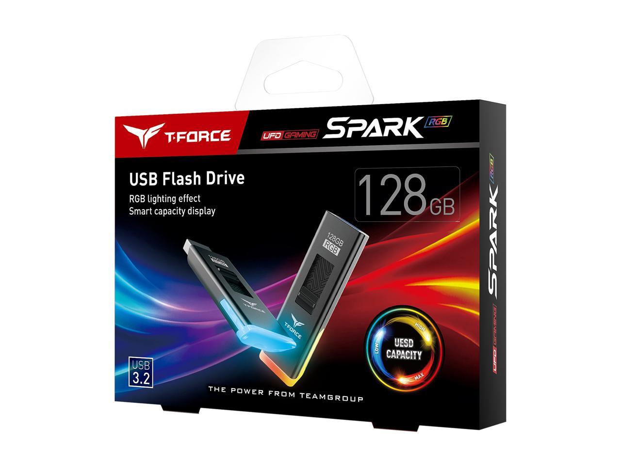 Clé USB T-Force Spark RGB Teamgroup Noir