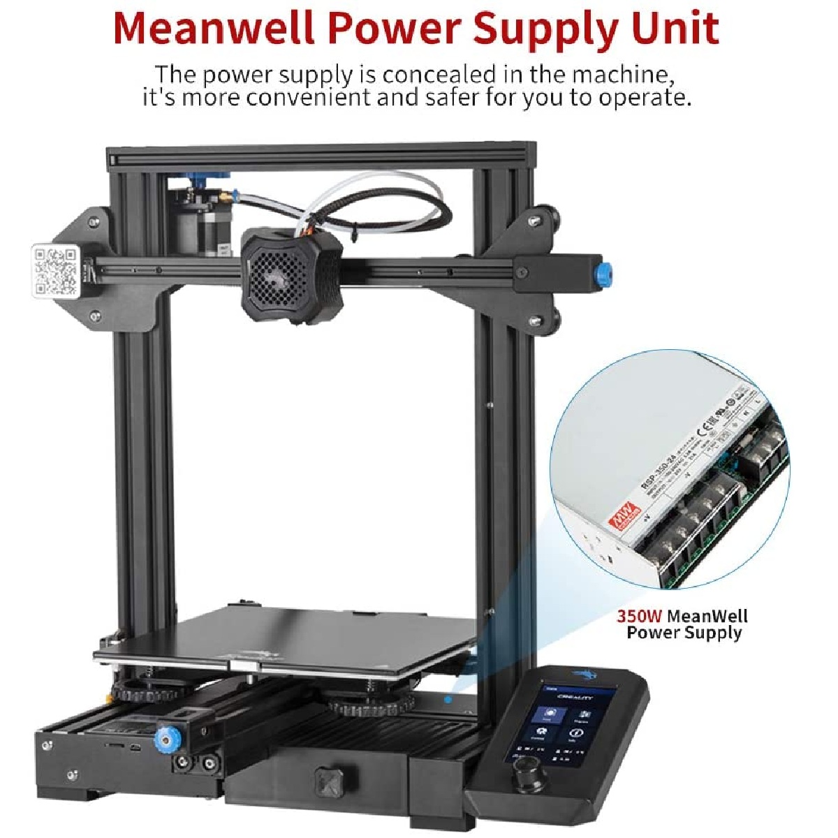 Imprimante 3D Creality 3D Ender-3 V2 Entièrement métallique Structure principale silencieuse