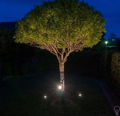 3x Spots LED connectés de Jardin avec alimentation secteur - Blanc & Couleur