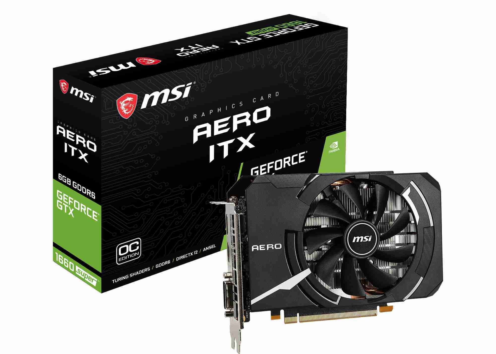 Carte graphique GeForce GTX 1660 Aero ITX OC 6 Go MSI