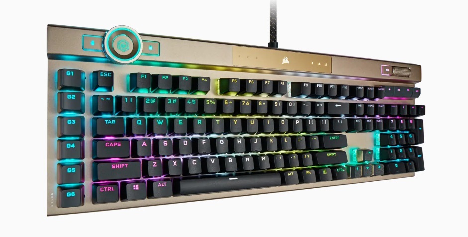 Clavier-Gaming-Optique-Mcanique-K100-RGB-Midnight-Gold