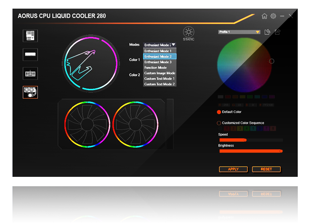 AORUS Liquid Cooler 280 - RGB - 280 mm