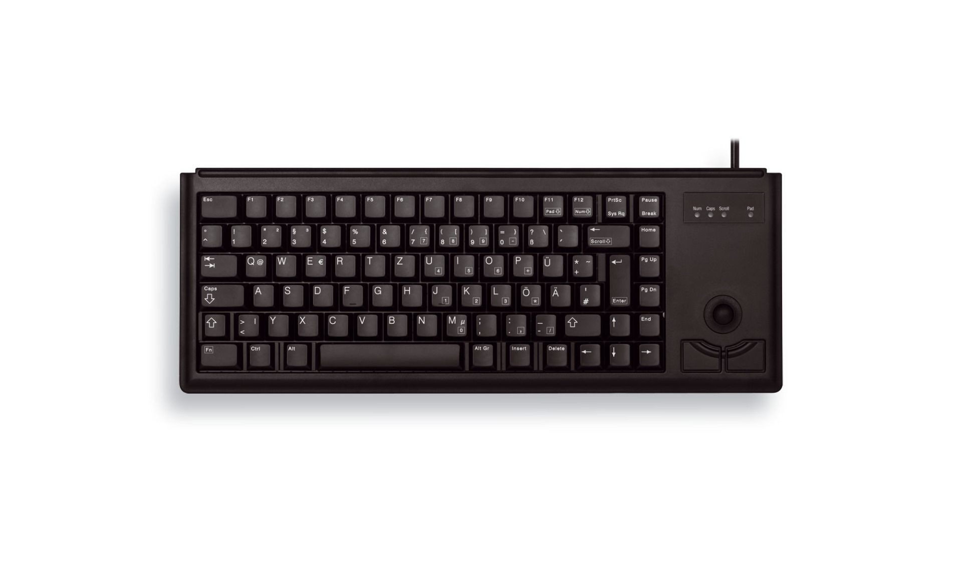 COMPACT-KEYBOARD G84-4400 - Clavier mécanique ultra-plat à trackball intégré