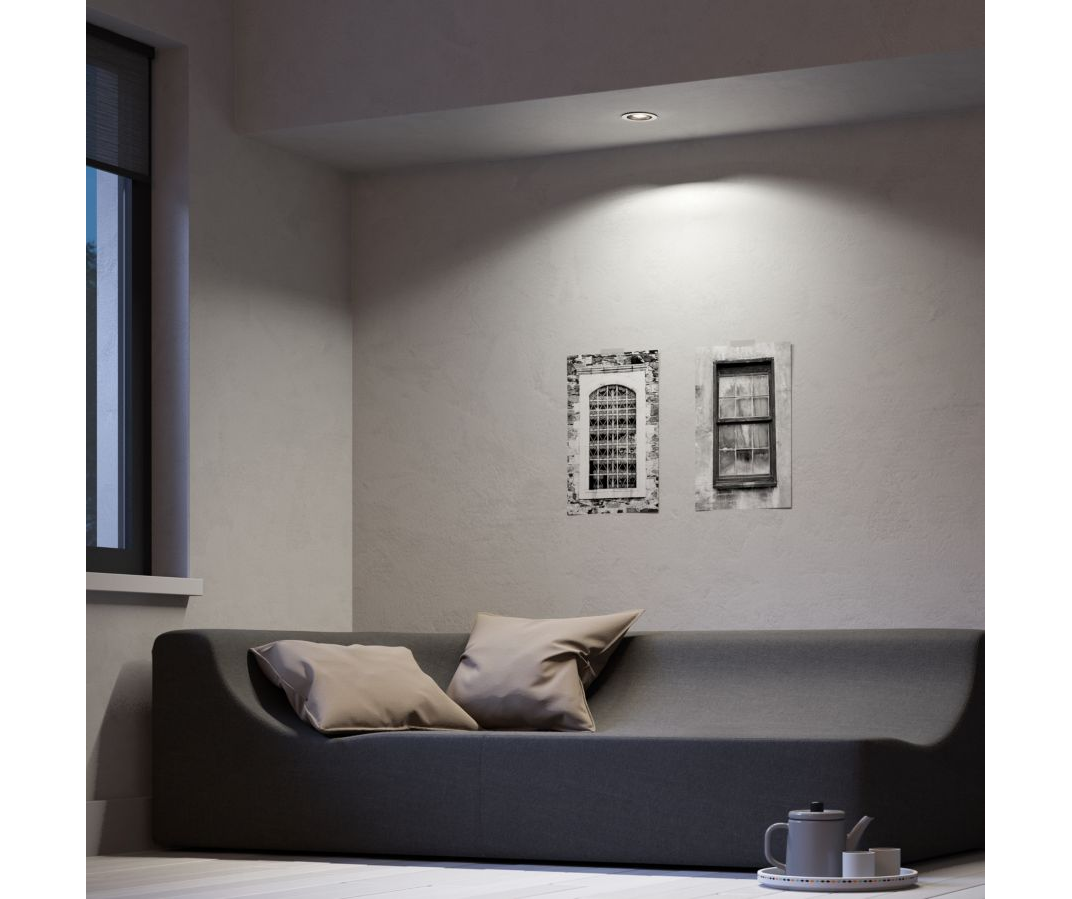 White Ambiance MILLISKIN Spot encastr&eacute; rond 1x5.5W extension - Blanc (t&eacute;l&eacute;commande non incluse)
