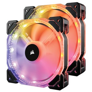 Lot de 2 ventilateurs PWM HD140 RGB LED 140 mm Corsair