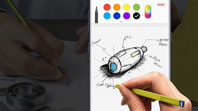 Le Samsung Galaxy Note 9 et le stylet S Pen