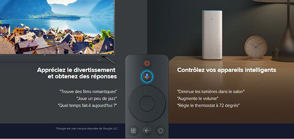 xiaomi mi box s google recherche vocale