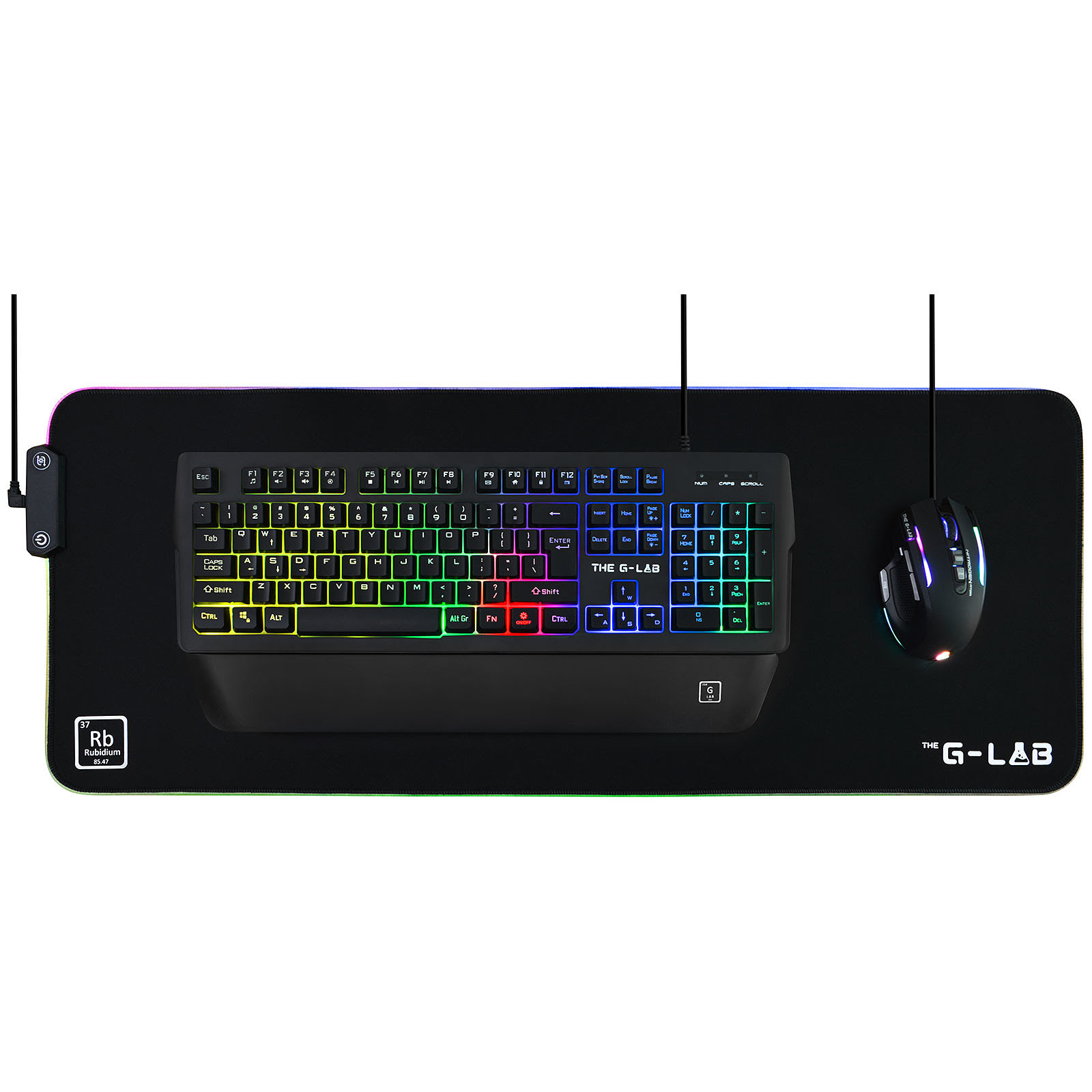 Tapis de souris gamer PAD-RUBIDIUM RGB