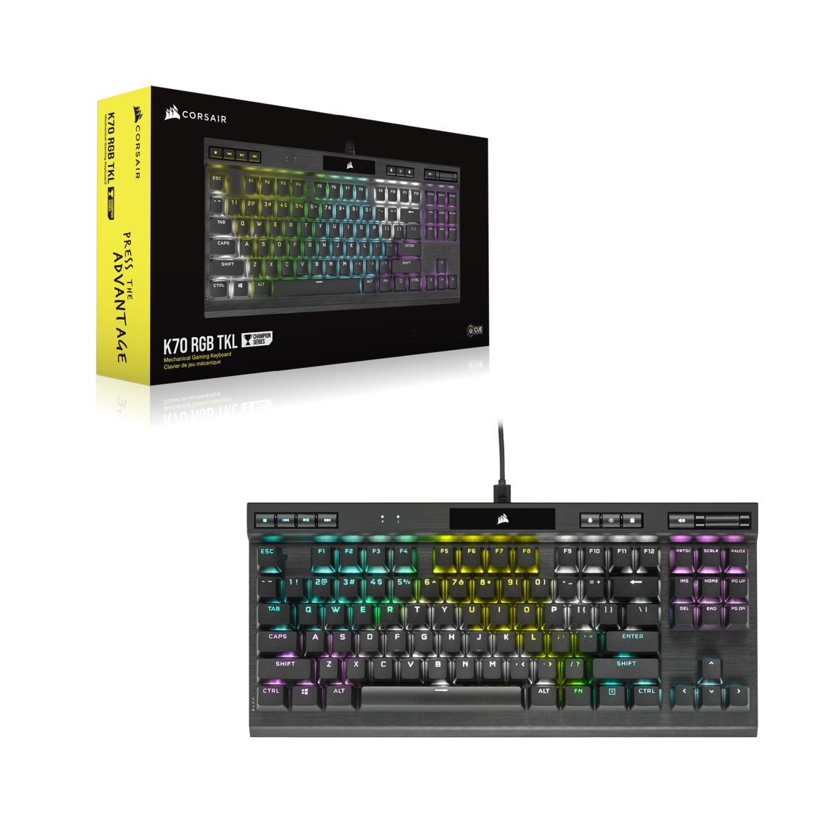 Clavier gaming K70 RGB TKL Champion Series Corsair Noir