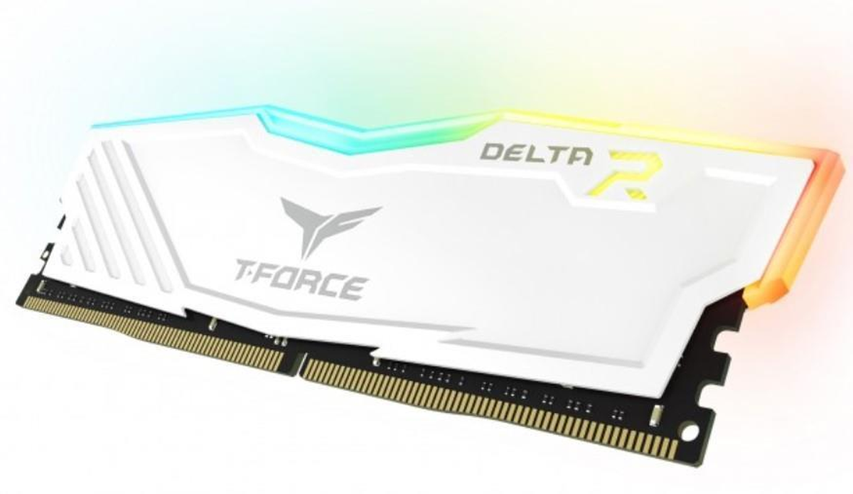 Kit de RAM Team Group Delta RGB DDR4 3200 MHz 2 x 8 Go T-Force Blanc