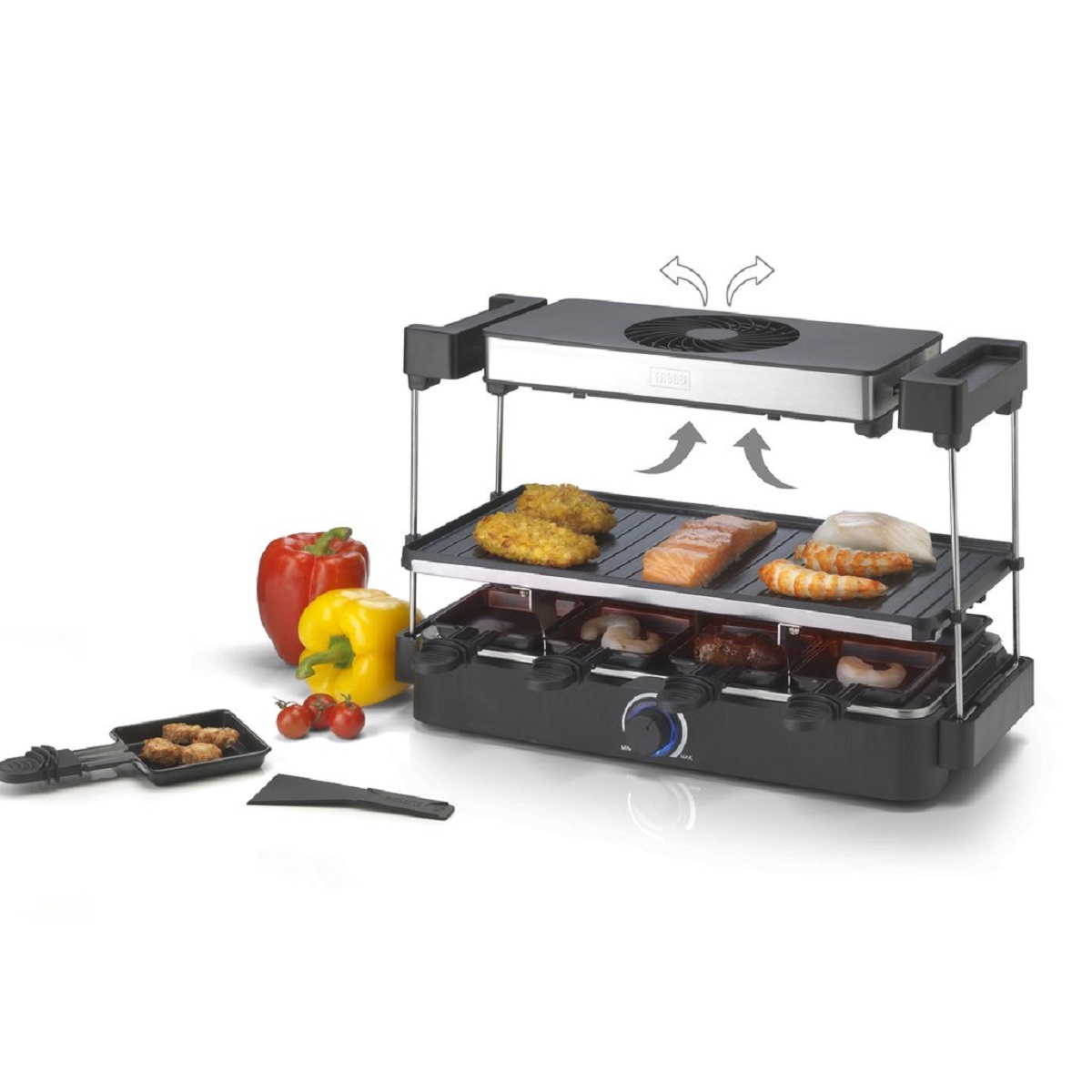 Appareil multi-grill de table avec hotte