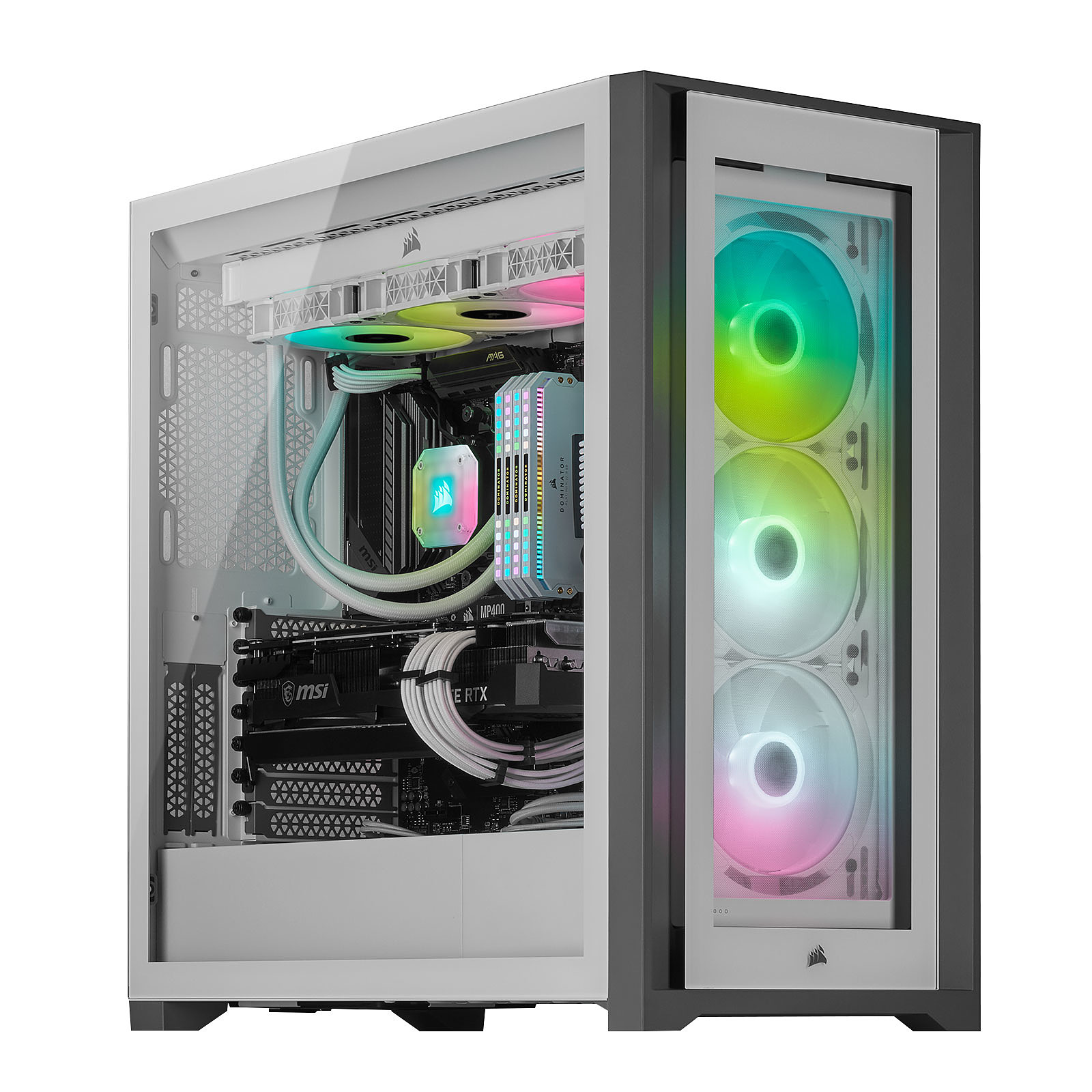 corsair vengeance icue 5000x rgb ql edition true white