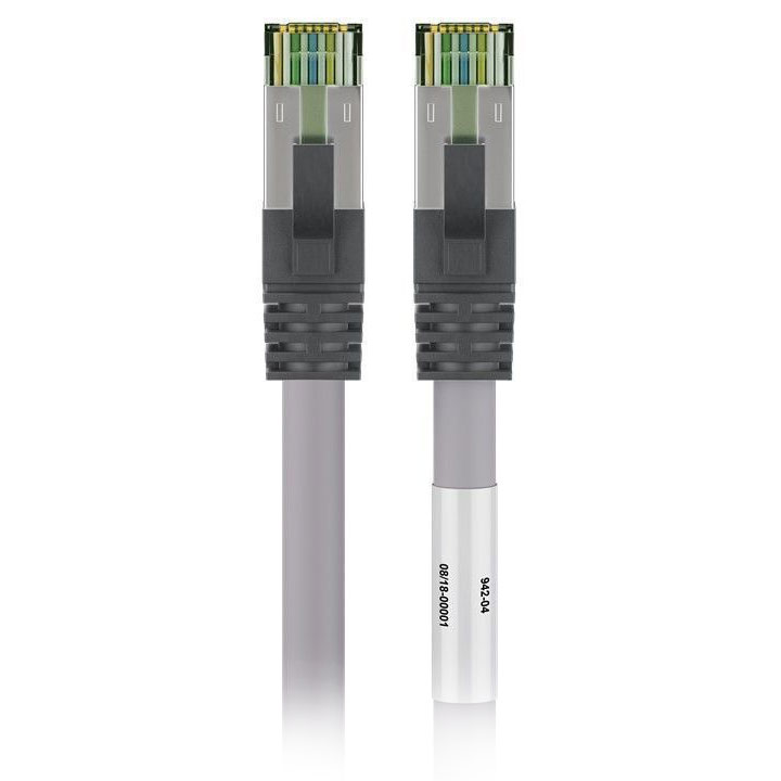 Goobay 50166 – Câble Réseau CAT5e F/UTP 2m – Jaune – Blindé Alu