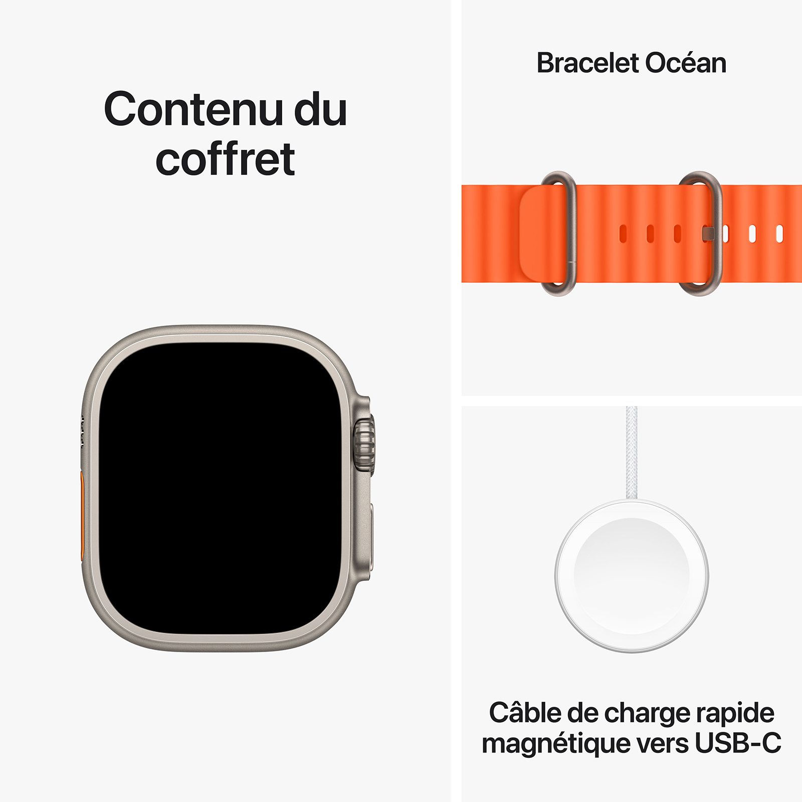 Apple Watch Ultra GPS Cellular Titanium Case Orange Ocean Band