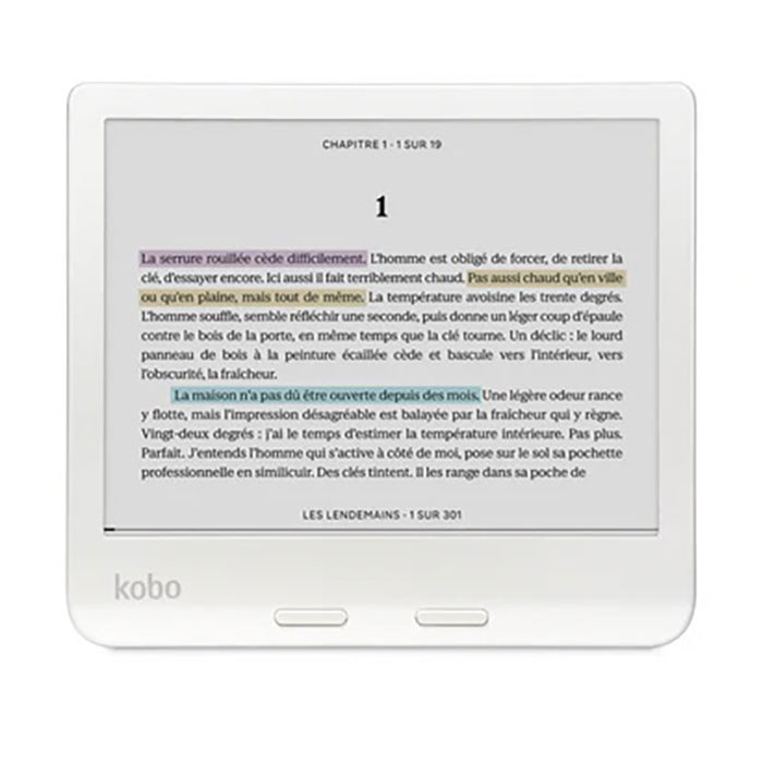 Kobo Libra Colour Blanc - Liseuse - Rue du Commerce