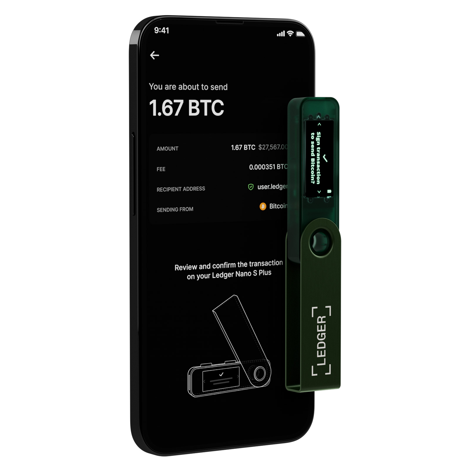 Ledger Nano S Plus Vert Emeraude - Clé USB - Rue du Commerce