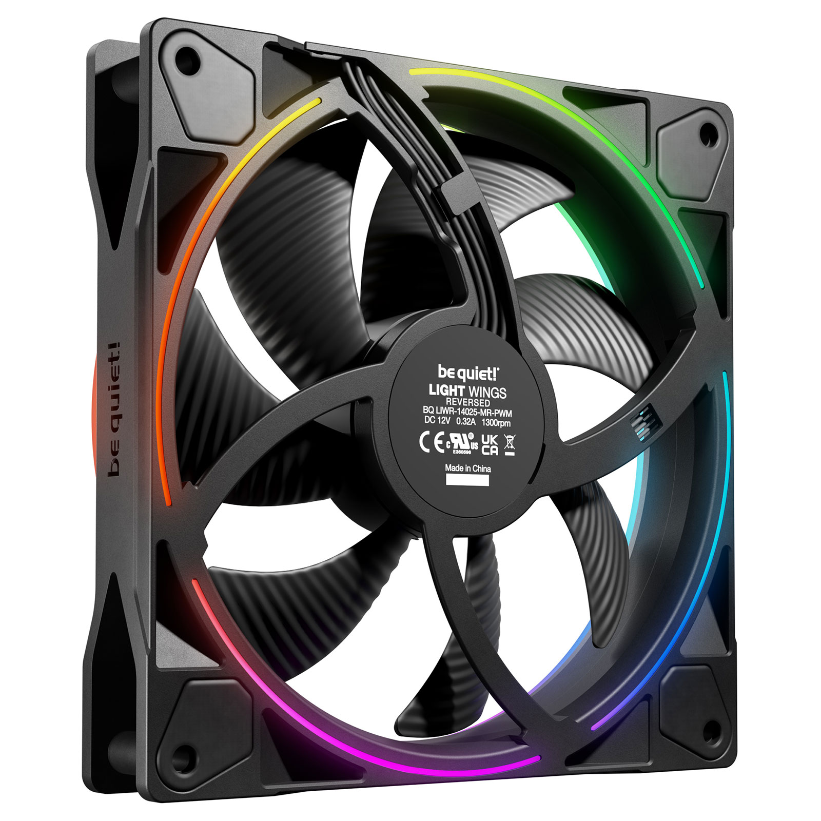 be quiet! Light Wings 140mm PWM ARGB High Speed - Ventilateur boîtier be quiet! Light Wings 140mm PWM ARGB High Speed - Ventilateur boîtier