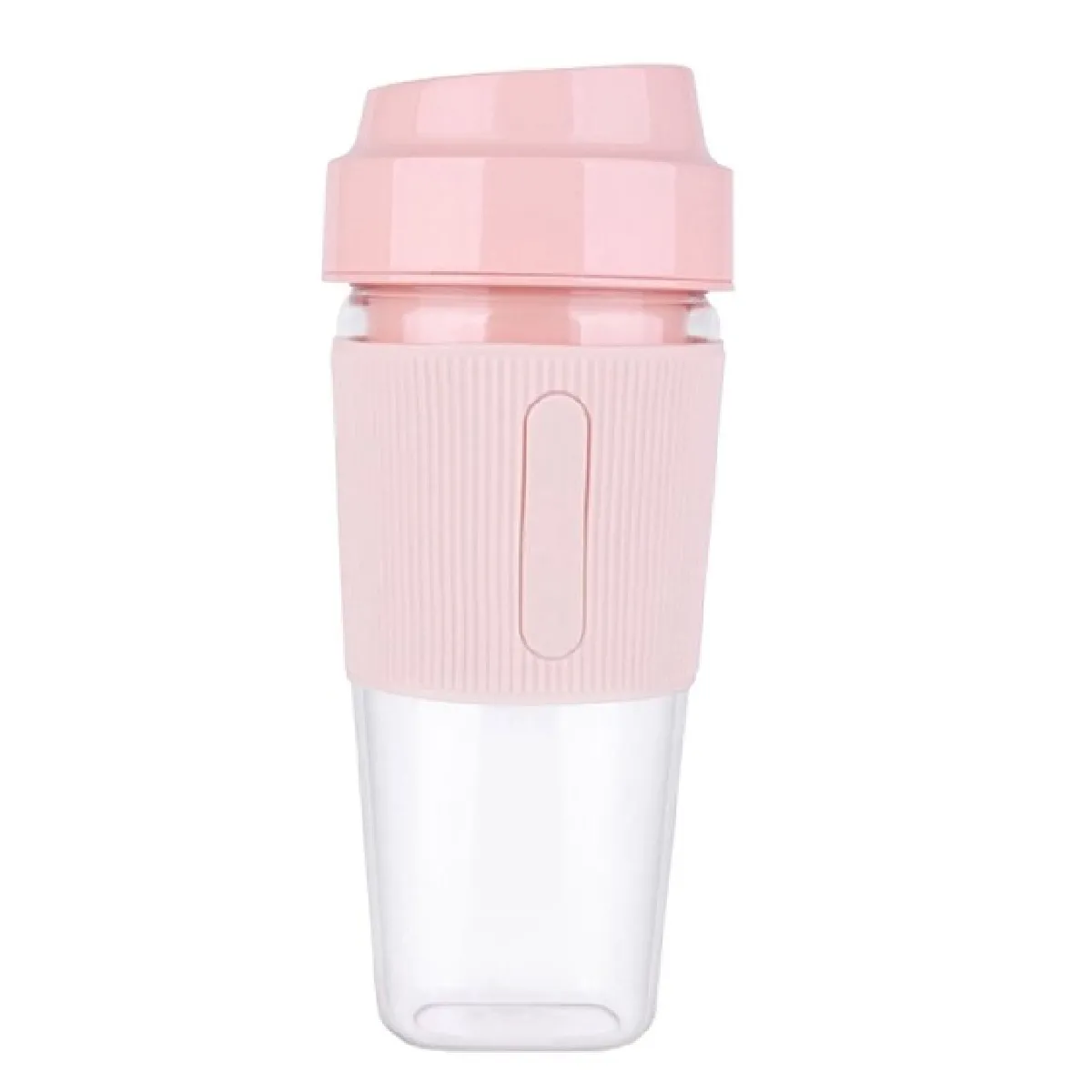 Blender portable verre à jus de fruit mini mélangeur de voyage personnel sans fil smoothie fabricant blender milkshake 300ml   presse-agrumes (rose)