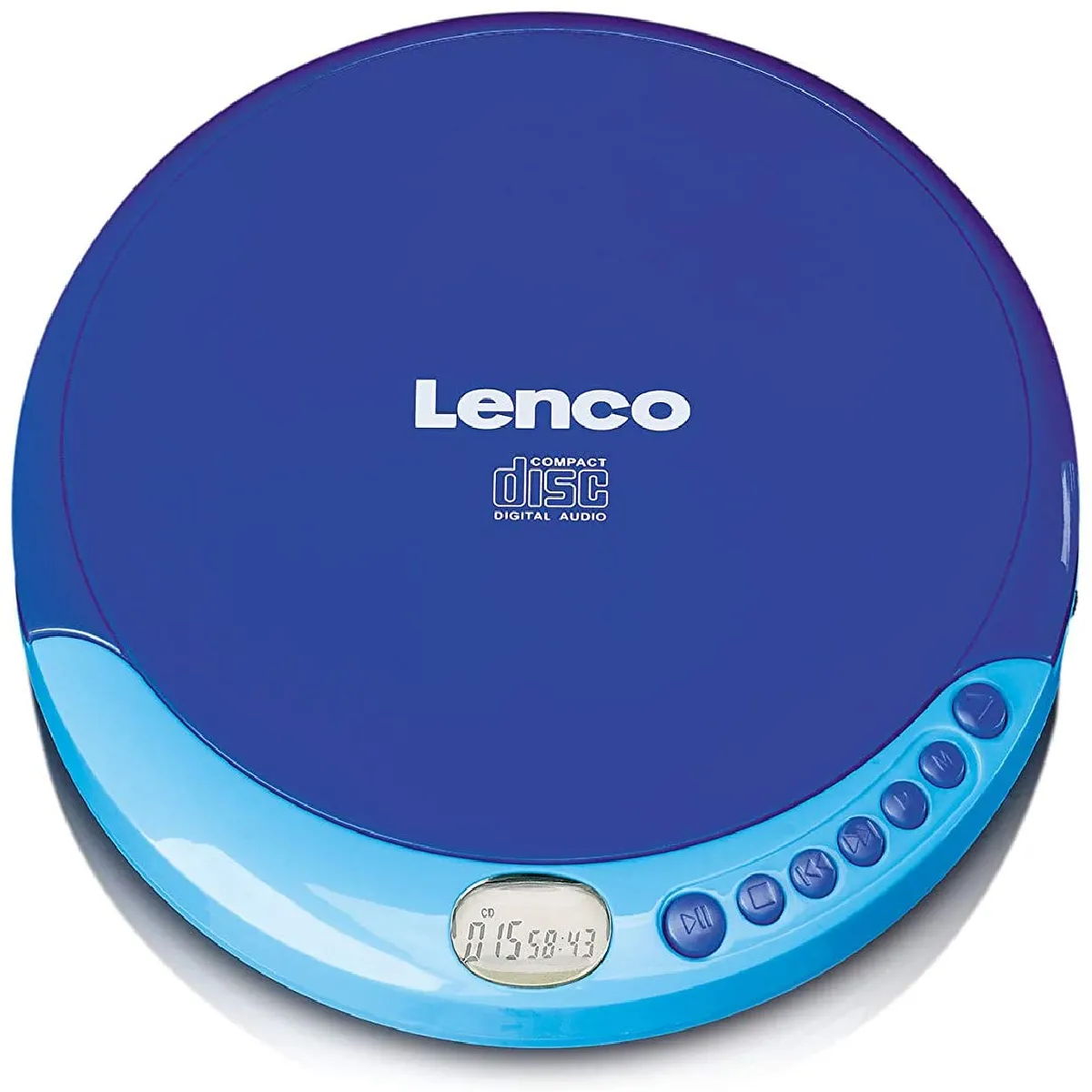 lecteur CD Portable MP3 avec écran LCD bleu