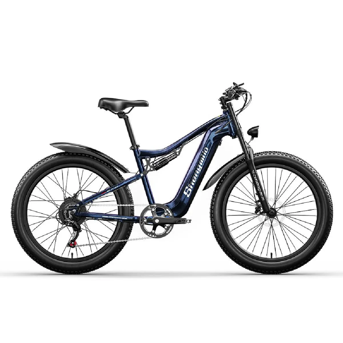 SHENGMILO MX03 Vélo électrique bleu 1000W BAFANG Moteur 17.5AH SAMSUNG Batterie 26" 7 Vitesses FAT BIKE E-Bike