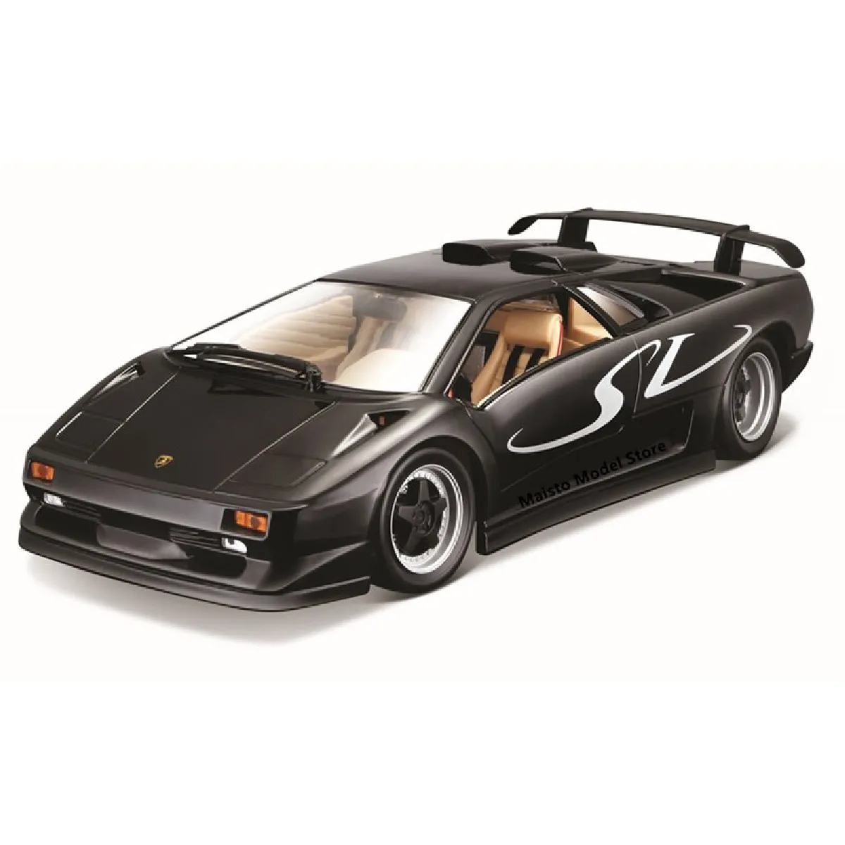 Lamborghini Diablo SV 1: 18 échelle réplique de voiture avec des détails authentiques moulée sous pression modèle de voiture collection cadeaux jouets - Voiture jouet moulée sous pression (noir)