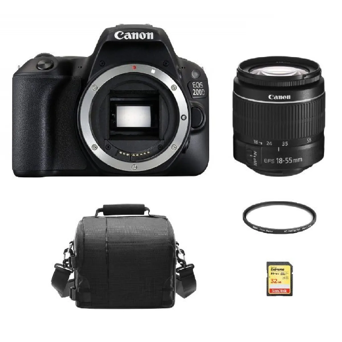 canon-eos-200d-black-kit-ef-s-18-55mm-f3-5-5-6-is-iii-32gb-sd-card-camera-bag-hoya-58mm-pro-1d-protector-4549292091373