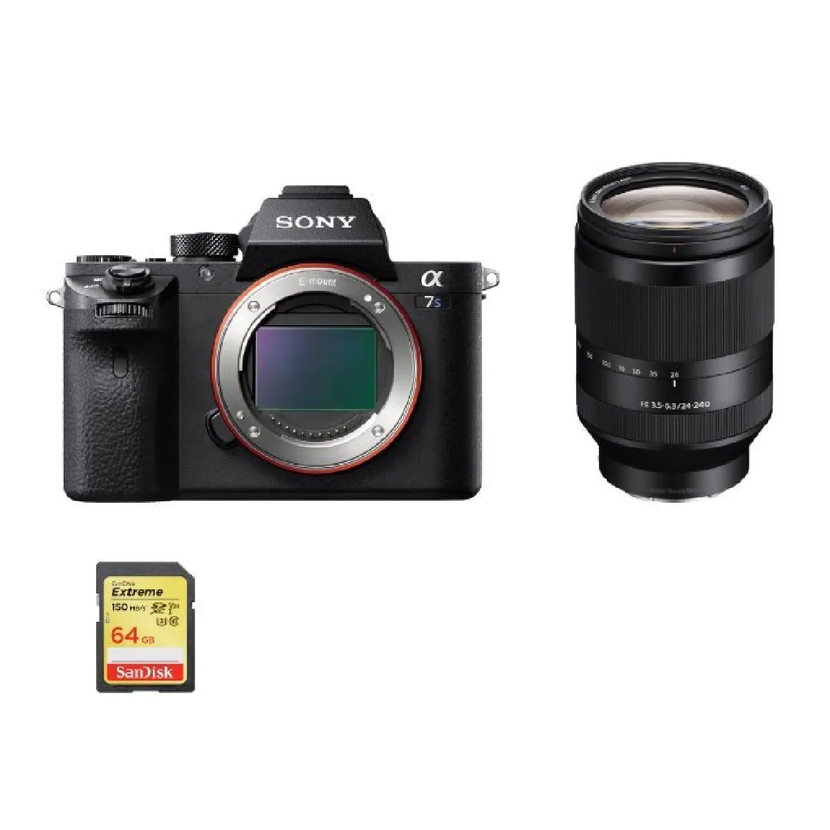 SONY A7S II + SEL 24-70MM F4 ZA OSS + 64GB SD card