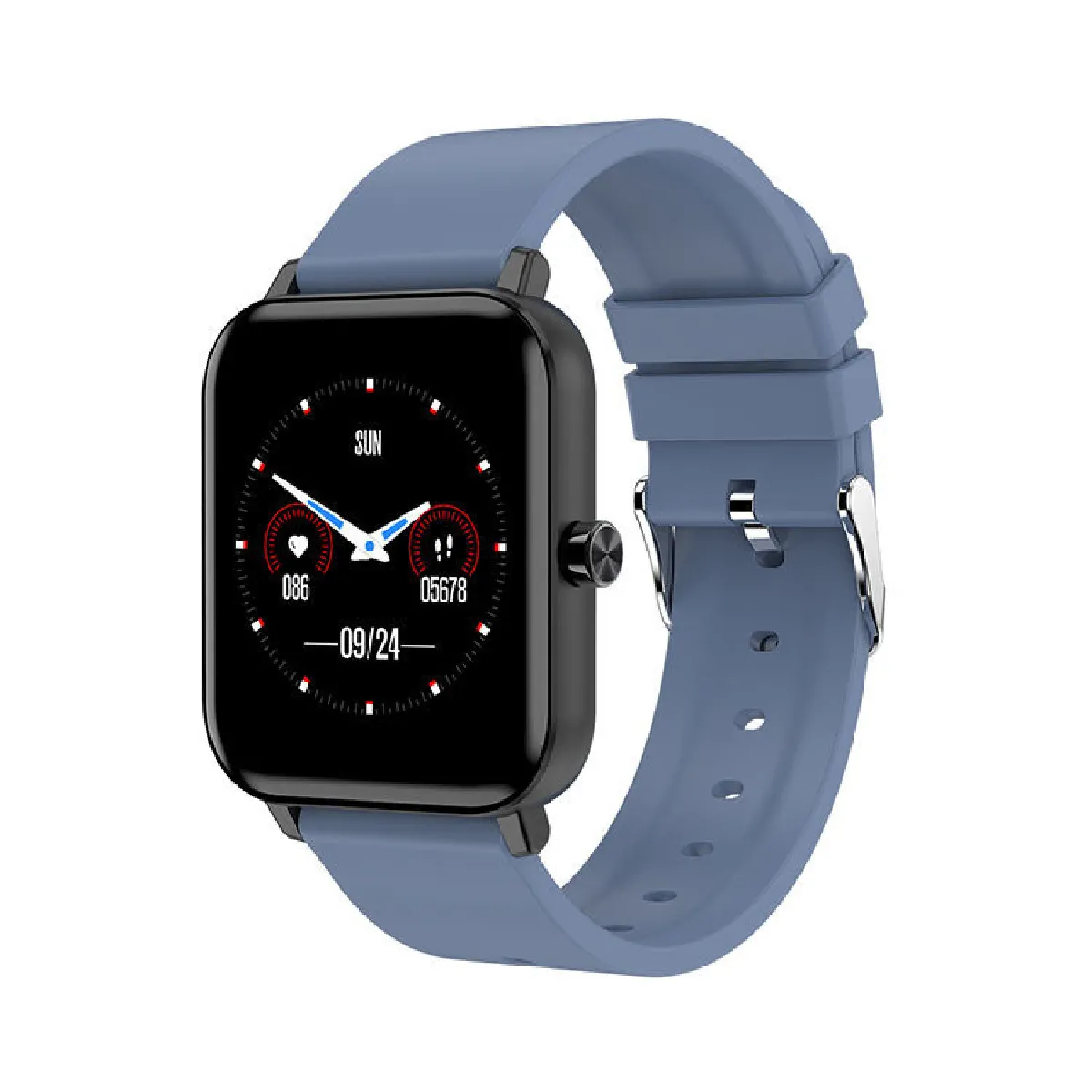 Montre Connectée pour Homme Femmes IP68 avec Tracker de Fitness1,3'' podomètre de Moniteur pour Andorid IOS-Bleu