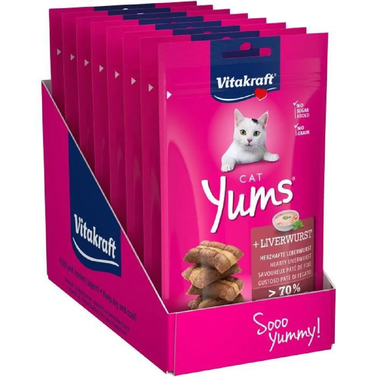 VITAKRAFT Cat Yums Friandise pour chat au Pâté de foie - Lot de 9x40g