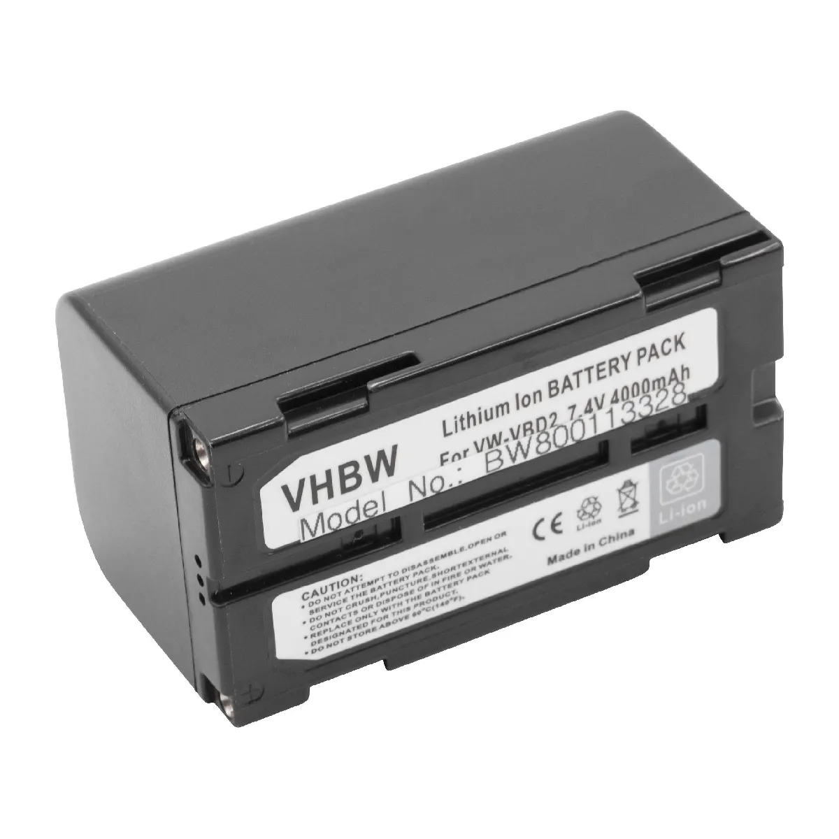 vhbw Li-Ion Batterie 4000mAh (7.4V) pour caméra vidéo, caméscope Hitachi VM-E568LE, VM-E573LA, VM-E575LE, VM-E635LA, VM-E645LA comme VW-VBD1