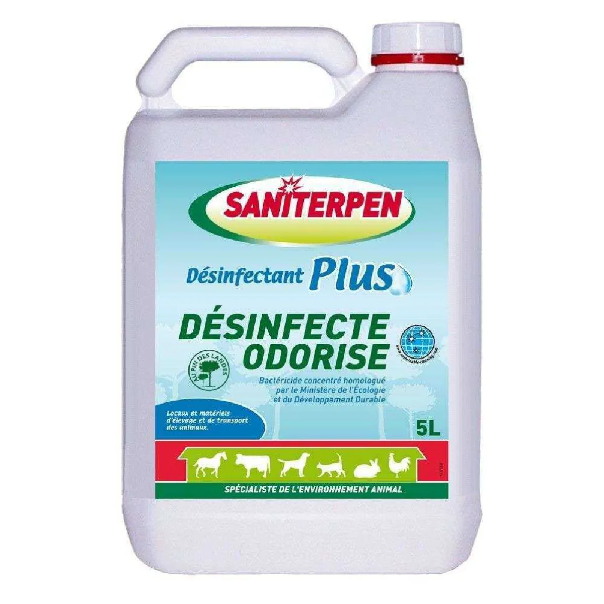 Saniterpen desinfectant plus - bidon de 5 litres - ACT 4078 - La désinfection - le vrai actionpin