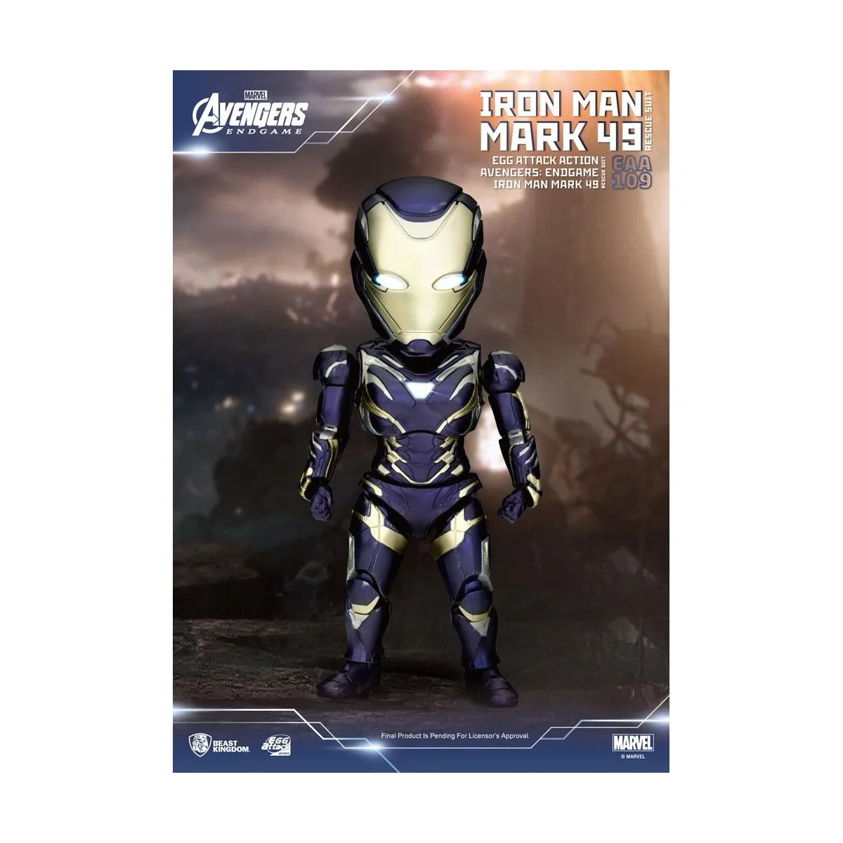 Avengers : Endgame Egg Attack - Figurine Iron Man Mark 49 Rescue Suit 21 cm