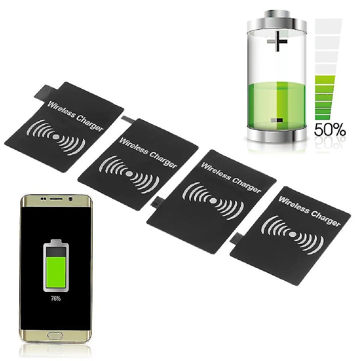 Kit de récepteur de chargement de chargeur sans fil QI pour smartphone Samsung Galaxy