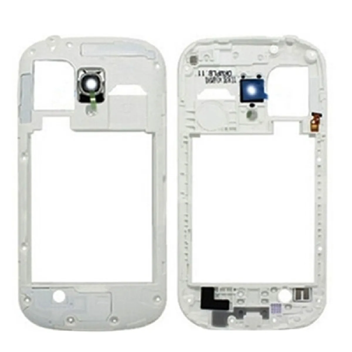 Pour Samsung Galaxy SIII mini blanc / i8190 pièce détachée Moyen Cadre Bazel Retour Plaque Logement Caméra Lens Panel