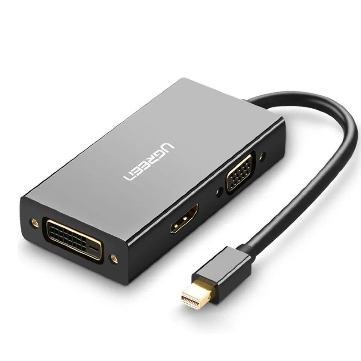 3 en 1 HD 1080P 4Kx2K Thunderbolt Mini DisplayPort DP vers HDMI / VGA / adaptateur DVI câble de convertisseur, longueur de câble: 25cm