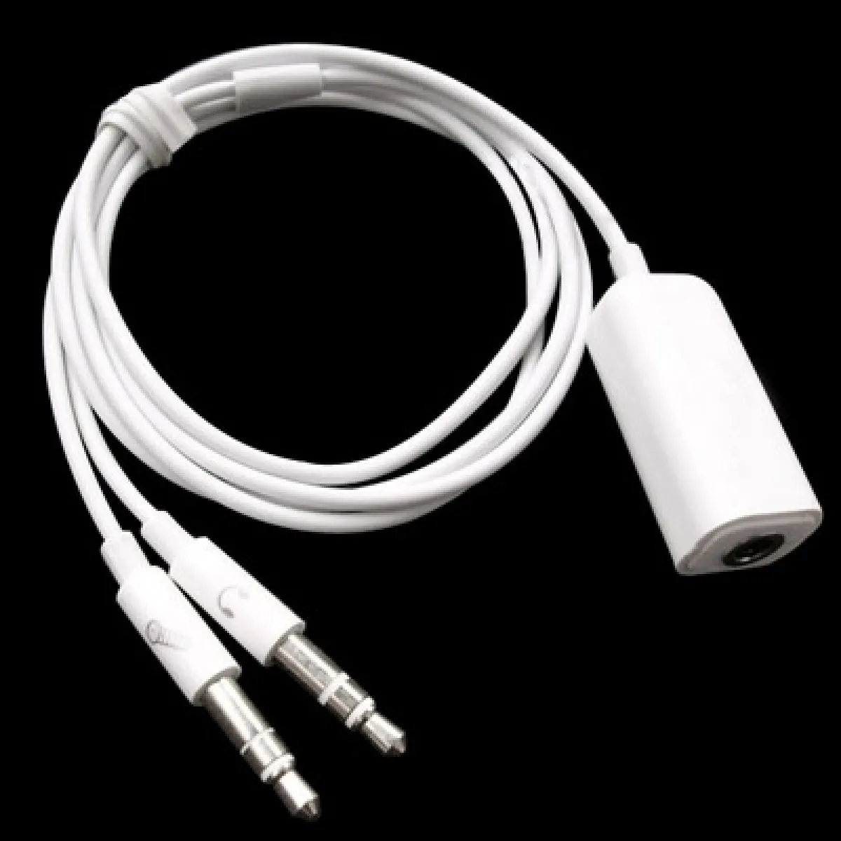 Pour Ordinateur Apple, Longueur: 78cm blanc 3.5mm Femelle à 3.5mm Mâle Microphone Jack + 3.5mm Écouteur Jack Câble Adaptateur