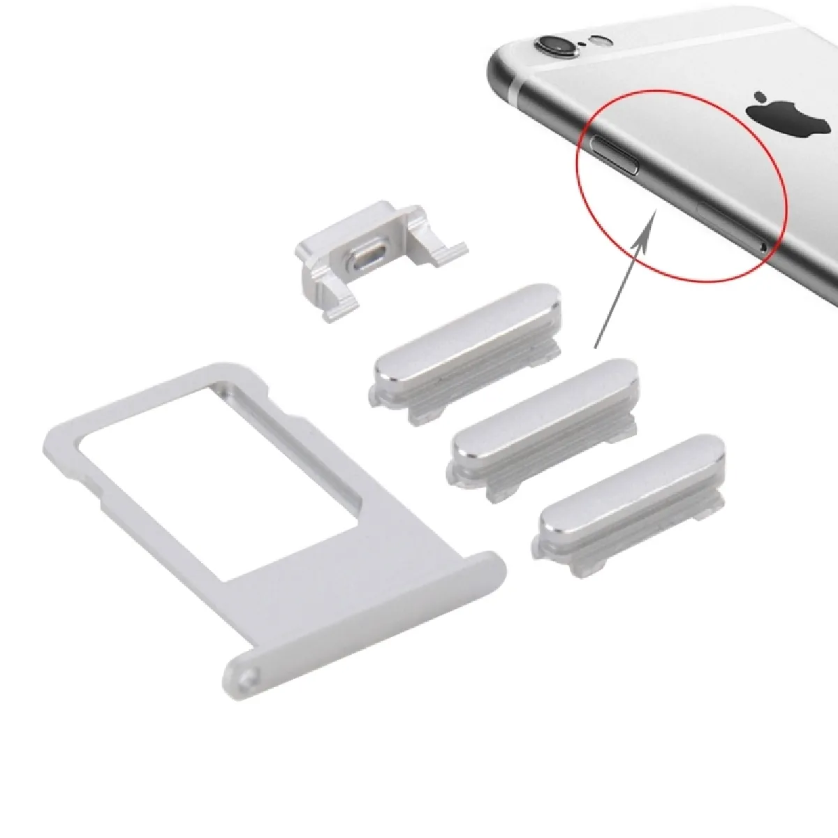 Pour iPhone 6s Plus Argent pièce détachée remplacement de la carte