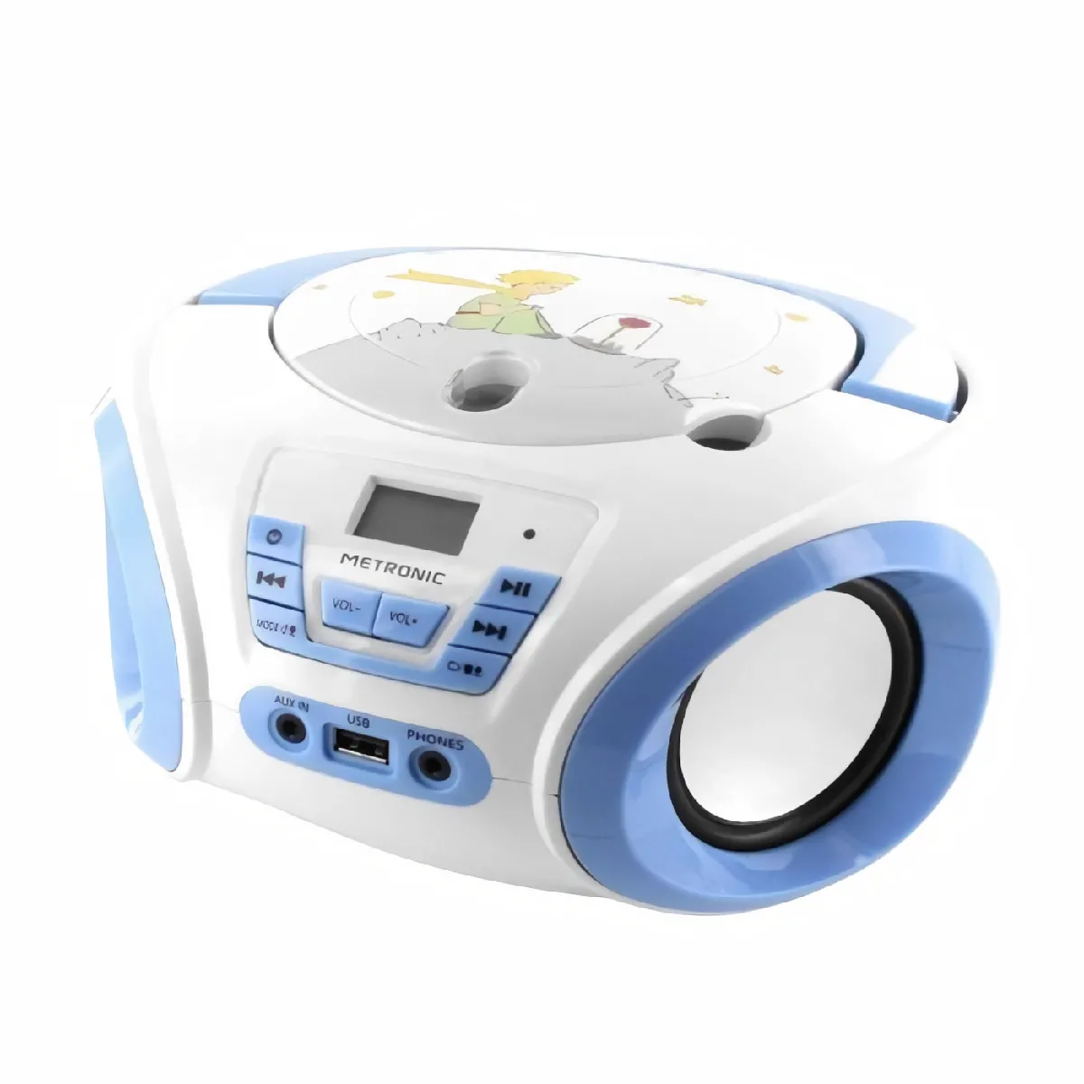 METRONIC Le Petit Prince Radio Lecteur CD avec port USB et entrée audio - Bleu