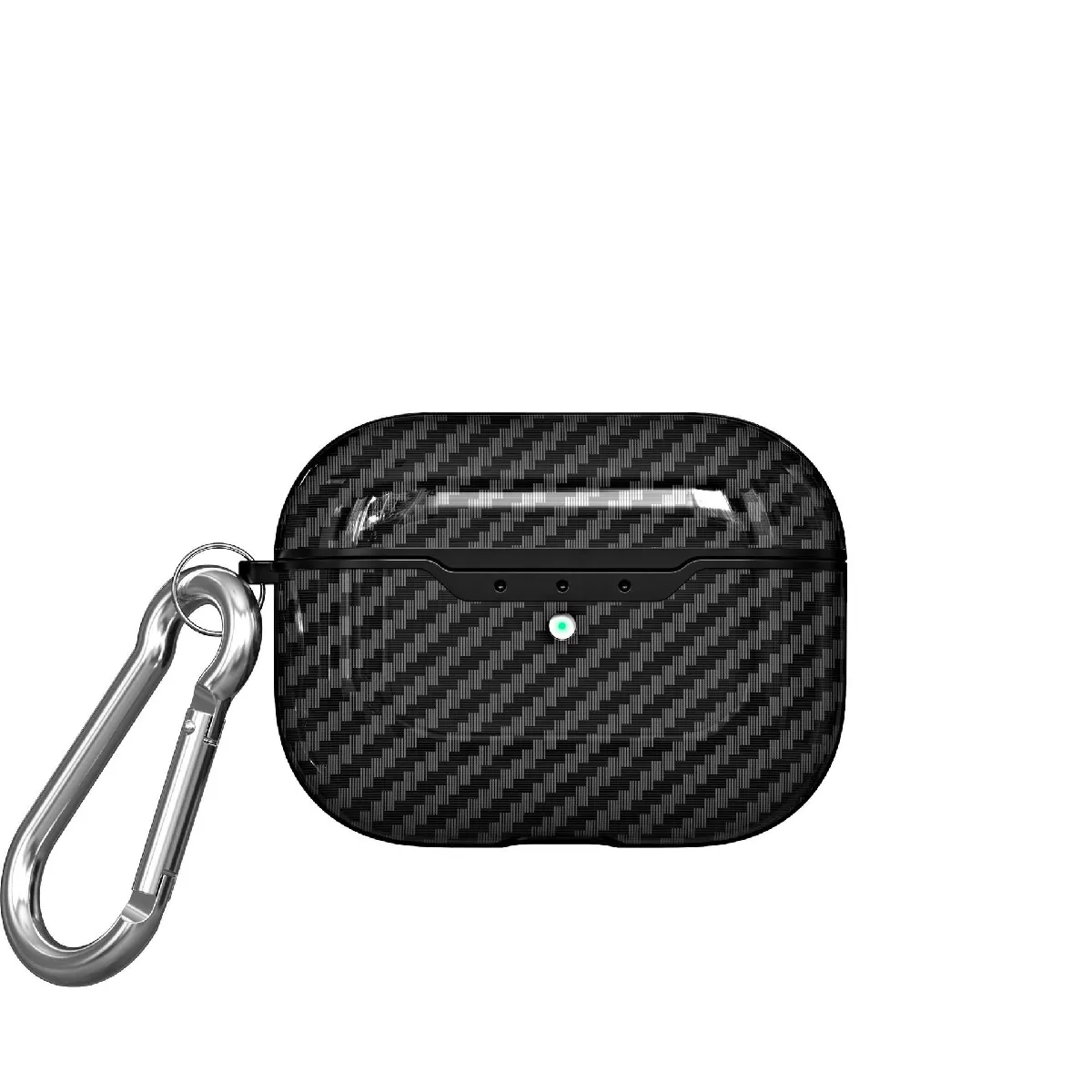 Coque Effet Carbone pour "AirPods Pro" APPLE Boitier de Charge Silicone Design Housse Protection (NOIR)