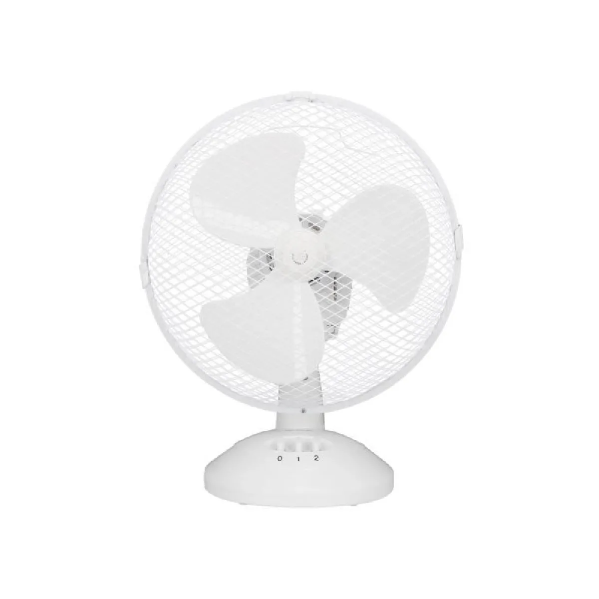 Ventilateur de table OCEANIC - 30W - Diametre 23 cm - 2 vitesses - Oscillant - Blanc