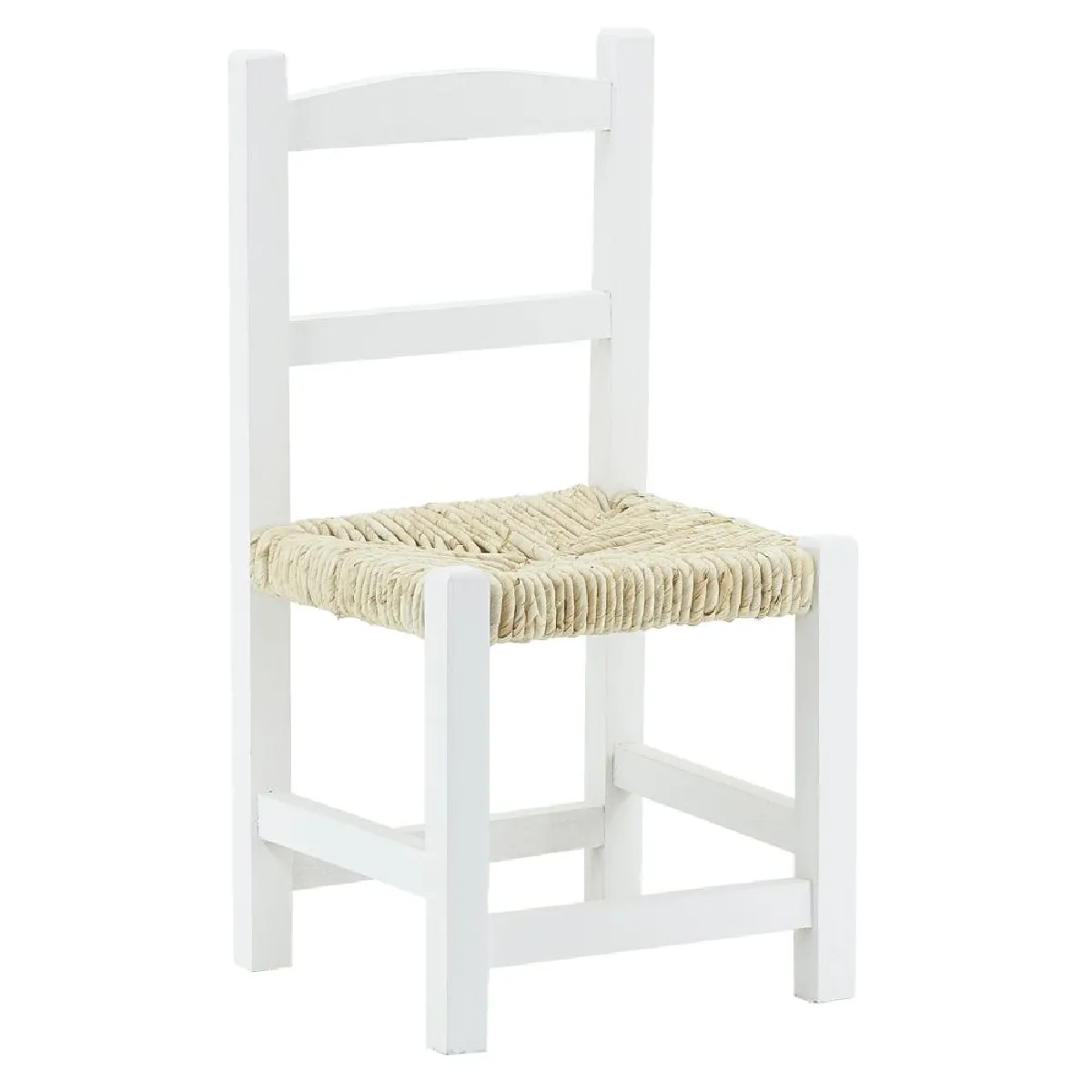 Chaise enfant en bois blanc.