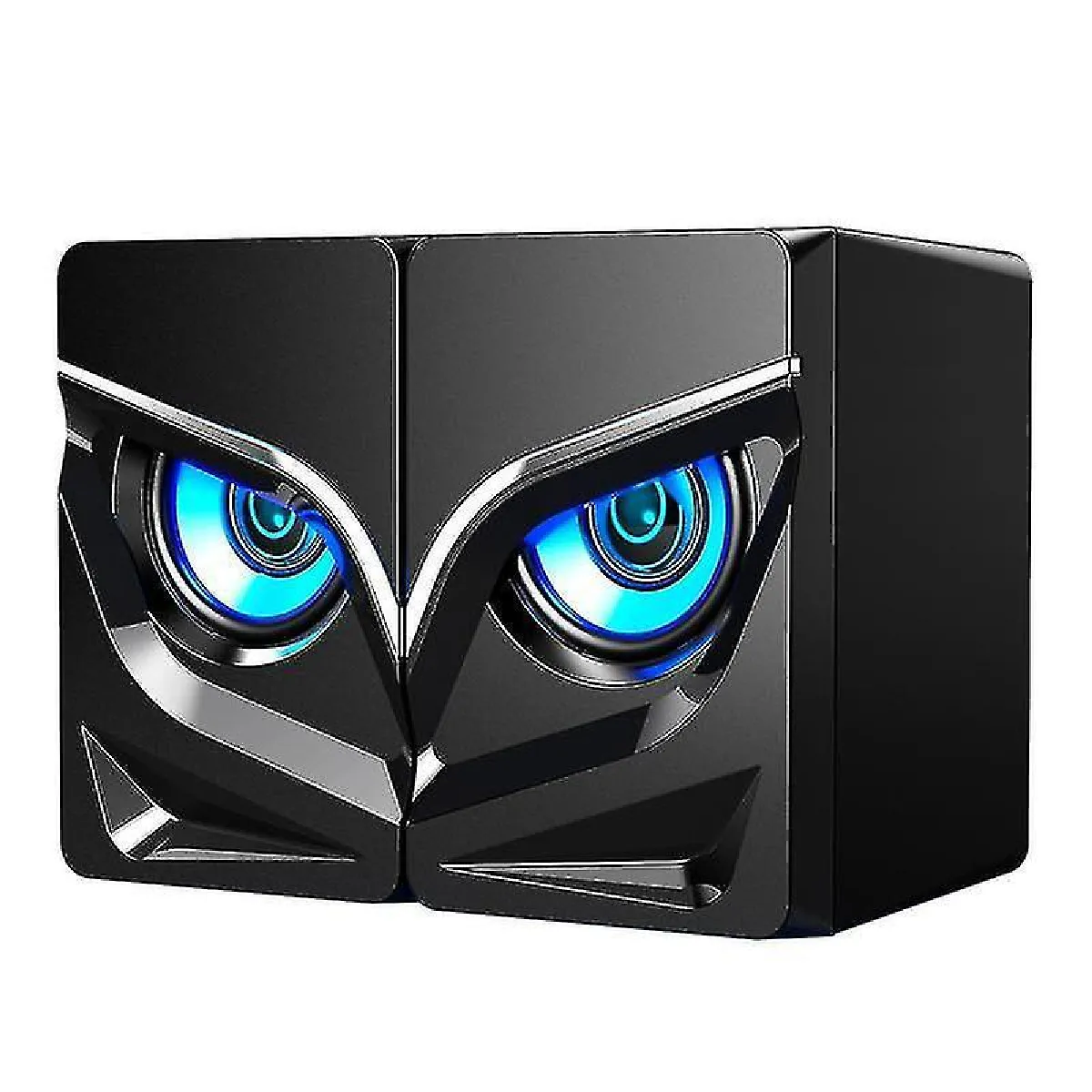 Haut-parleurs d'ordinateur câblé USB LED BOSS BOX BORKERS POUR PC BARDE SON PC   Speakers informatiques (noir)