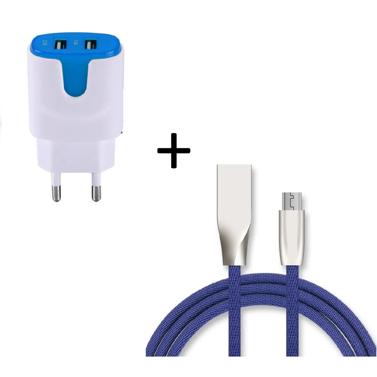 Pack Chargeur Lightning pour IPHONE 8 PLUS (Cable Fast Charge + Double Prise Secteur Couleur USB) APPLE IOS