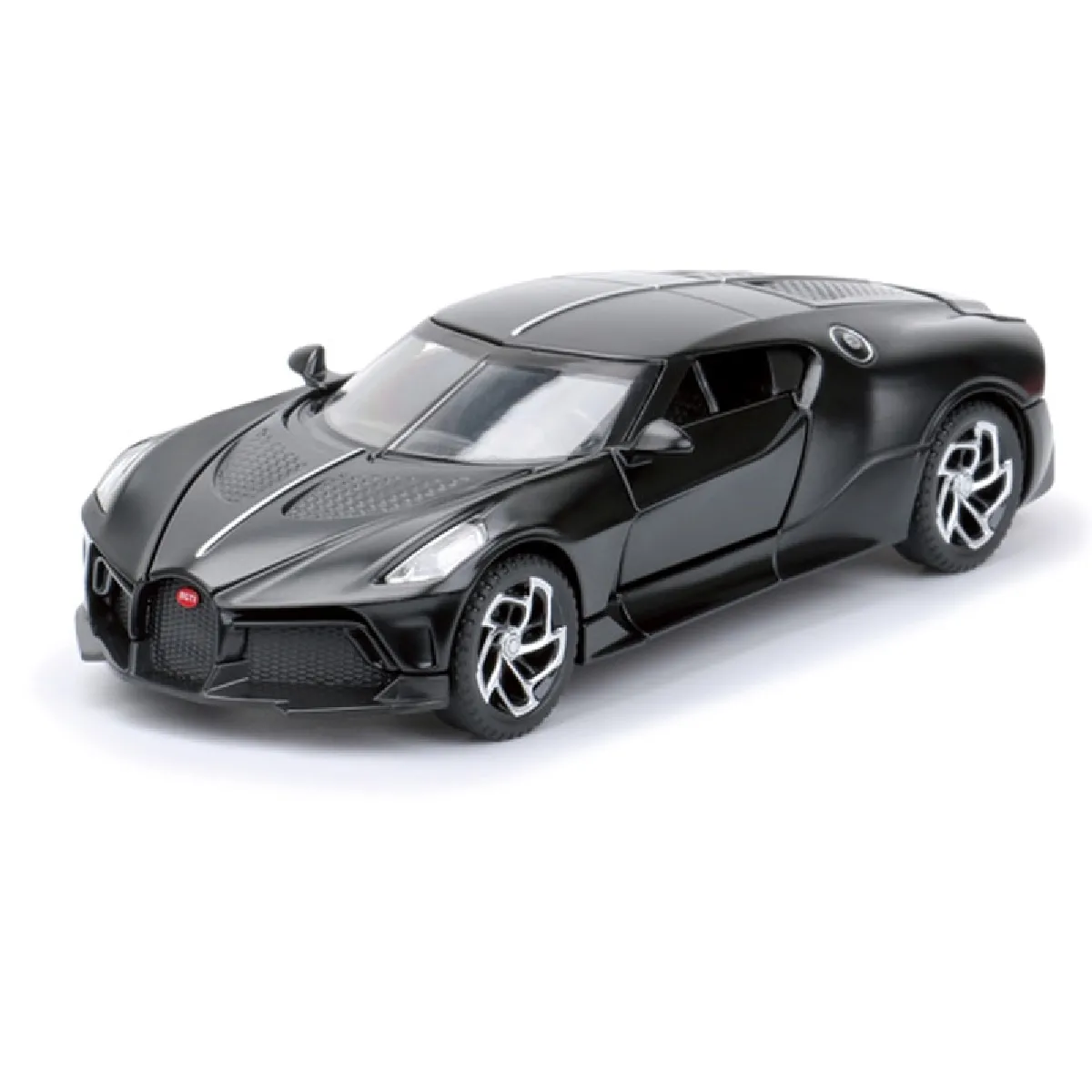 1/32 Sport Modèle Voiture Moulée Sous Pression Lampe Echo Super Round Miniature Jouet Cadeau   Voiture Moulée Sous Pression(Le noir)