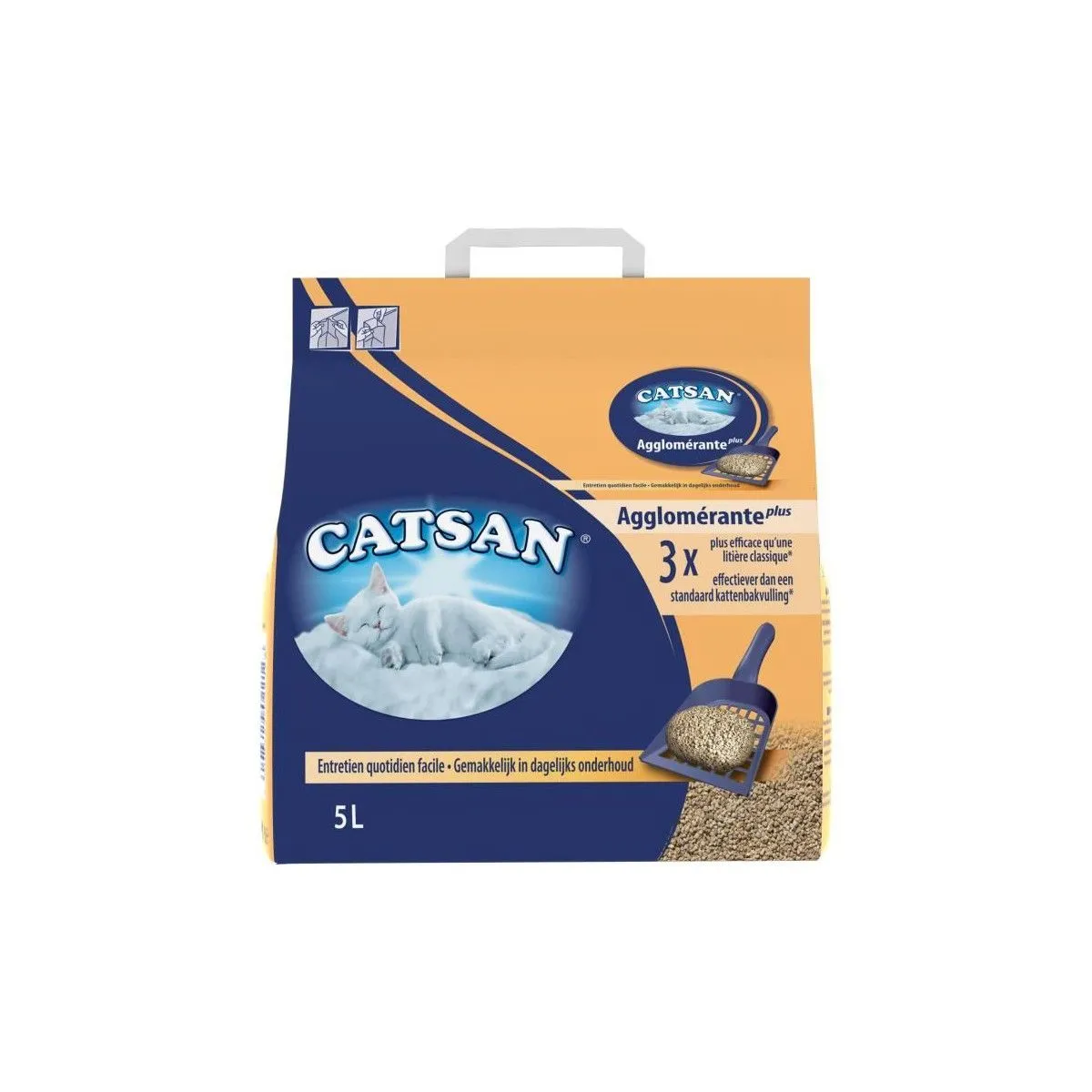 Catsan Litiere Minerale Agglomerante 5 L - Pour Chat