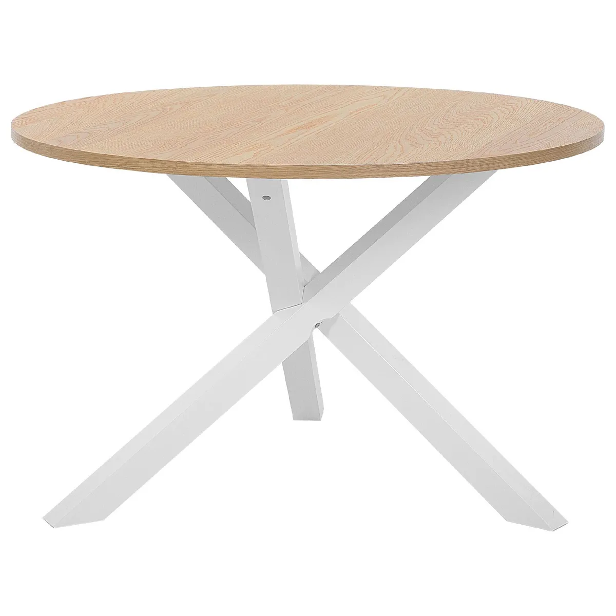 Table ronde en bois clair et blanc JACKSONVILLE