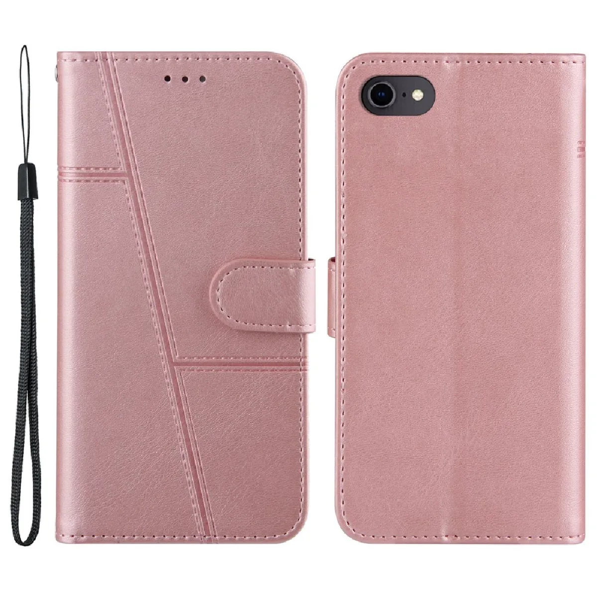 Etui en PU Épissage avec support rose pour votre Apple iPhone 6 4.7 pouces/7 4.7 pouces/8 4.7 pouces/SE (2nd Generation)