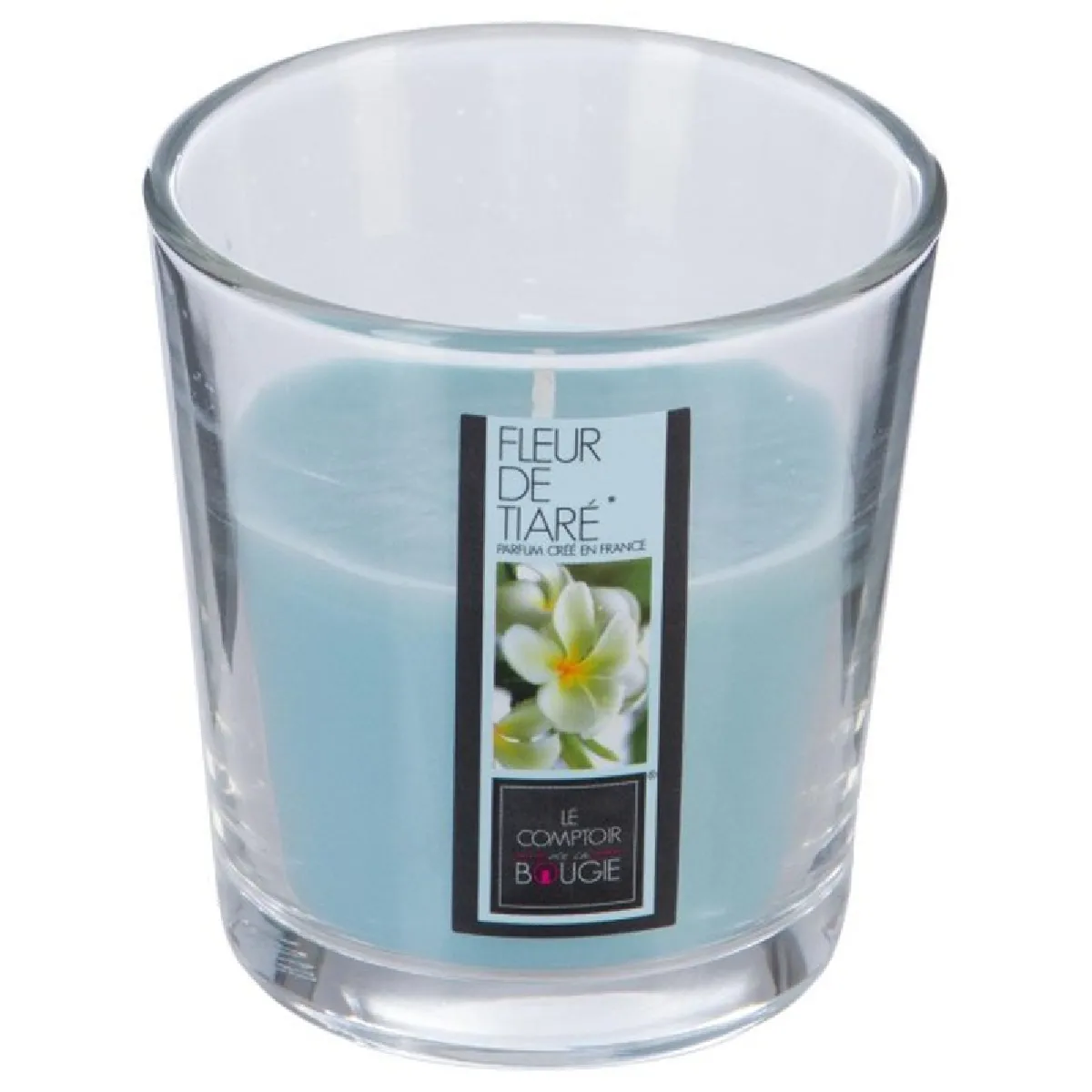 Bougie Parfumée en Verre """"Nina"""" 90g Fleur Tiaré